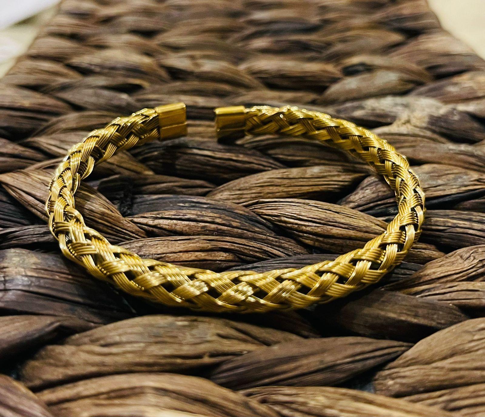 Gold Plated Hand Cuff