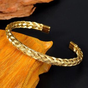 Premium Gold-Plated Bangle – Elegant & Unique Designer Jewelry for Women